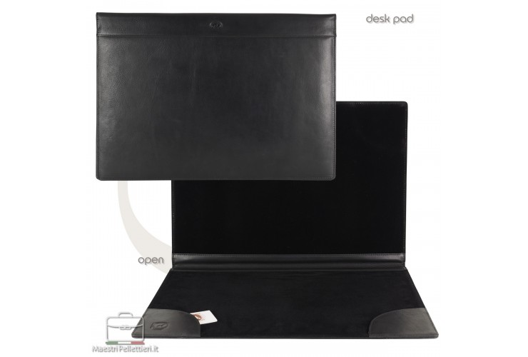 Schreibtischsets Leder kit 4 pflanzlich gegerbt leder Schwarz