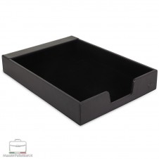Vaschetta portacorrispondenza in pelle fogli A4 cuoio Nero Vaschetta portacorrispondenza in pelle fogli A4 cuoio Nero