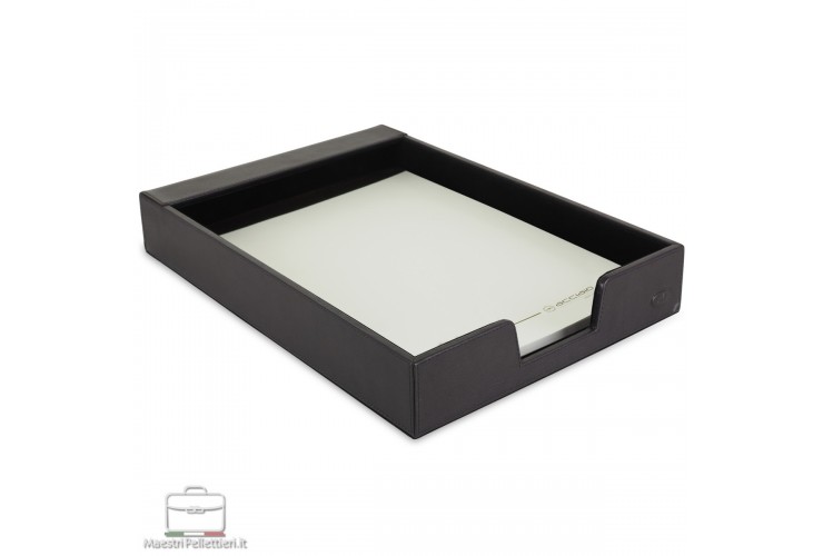 Briefablage aus Leder Korrespondenzablage, farbe Schwarz