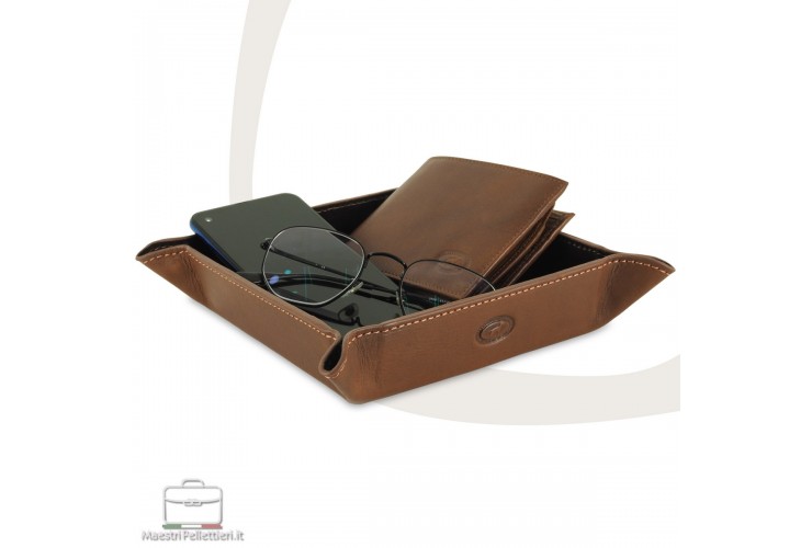 Lederschachtel aus pflanzlich gegerbt leder Braun/Kastanie Lederschachtel aus pflanzlich gegerbt leder Braun/Kastanie