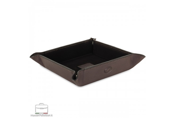 Svuotatasche in pelle porta oggetti in cuoio al Vegetale Moka Svuotatasche in pelle porta oggetti in cuoio al Vegetale Moka