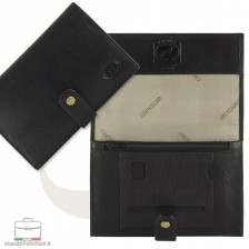 Leather tobacco pouch button Black