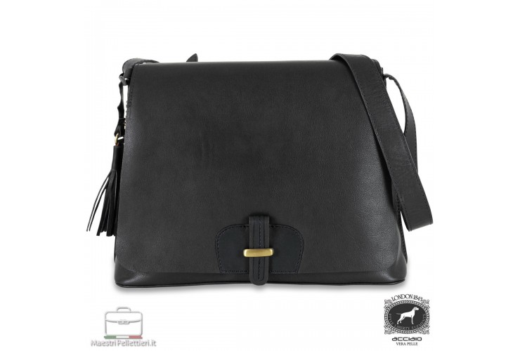 Borsa donna a tracolla in pelle Sarah colore Nero