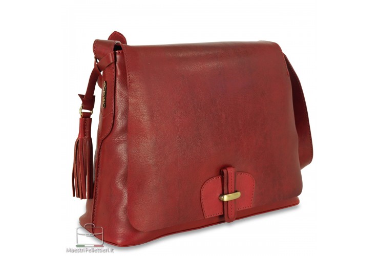Borsa donna a tracolla in pelle Sarah colore Rosso