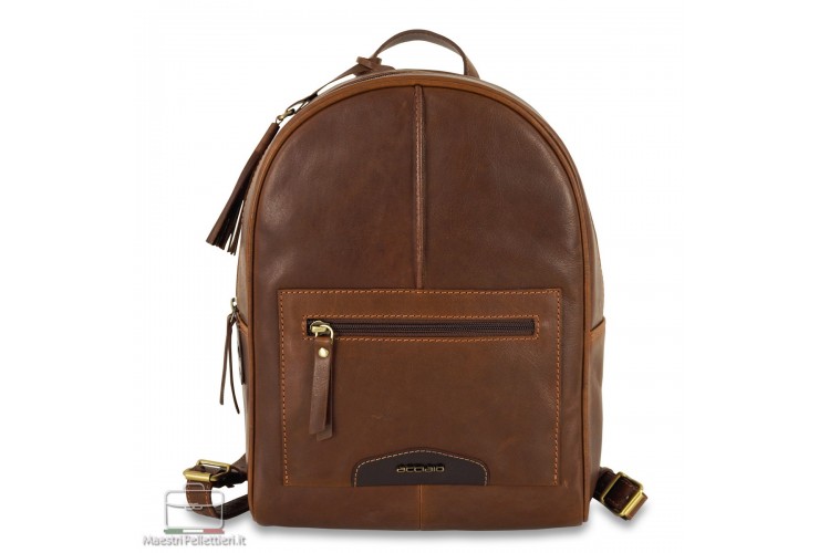 Damen Rucksack Victoria aus Leder Braun/Kastanie Damen Rucksack Victoria aus Leder Braun/Kastanie