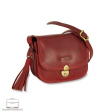 Mini shoulder bag in leather Megan Red