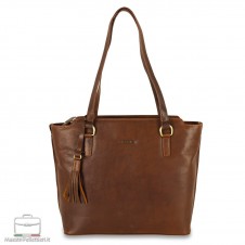 Borsa Shopping Daisy in pelle Marrone/Castagno Borsa Shopping Daisy in pelle Marrone/Castagno