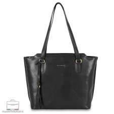 Borsa Shopping Daisy in pelle Nero Borsa Shopping Daisy in pelle Nero