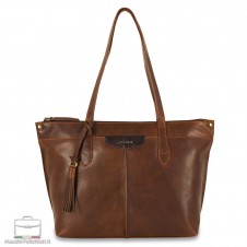 Borsa Shopping Mary in pelle Marrone/Castagno Borsa Shopping Mary in pelle Marrone/Castagno