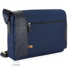 Borsa Messenger a tracolla 14" Metro tessuto e pelle Blu Navy Borsa Messenger a tracolla 14" Metro tessuto e pelle Blu Navy