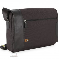 Borsa Messenger a tracolla 14" Metro tessuto e pelle Marrone Borsa Messenger a tracolla 14" Metro tessuto e pelle Marrone