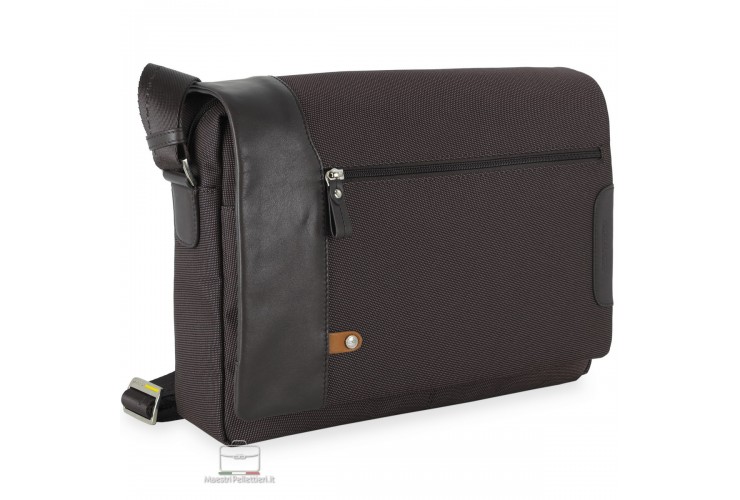 Borsa Messenger a tracolla 13" Metro tessuto e pelle Marrone Borsa Messenger a tracolla 13" Metro tessuto e pelle Marrone