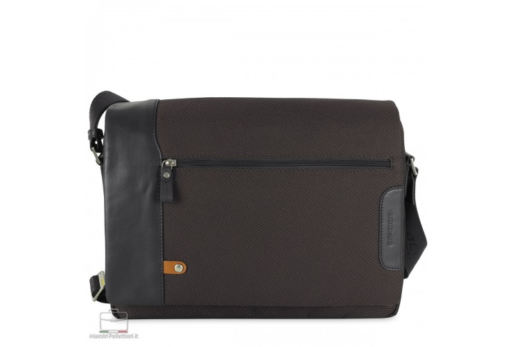 Borsa Messenger a tracolla 13" Metro tessuto e pelle Marrone Borsa Messenger a tracolla 13" Metro tessuto e pelle Marrone