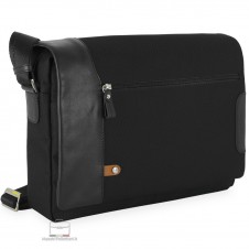 Borsa Messenger a tracolla 14" Metro tessuto e pelle Nero Borsa Messenger a tracolla 14" Metro tessuto e pelle Nero
