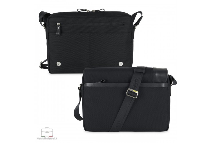 Borsa Messenger a tracolla 13" Metro tessuto e pelle Verde Borsa Messenger a tracolla 13" Metro tessuto e pelle Verde