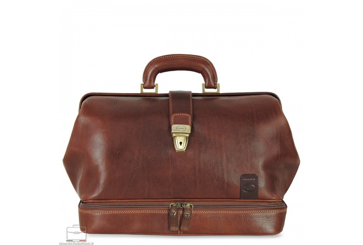 Borsa da medico in pelle Toscana Vegetale Marrone/Castagno Borsa da medico in pelle Toscana Vegetale Marrone/Castagno