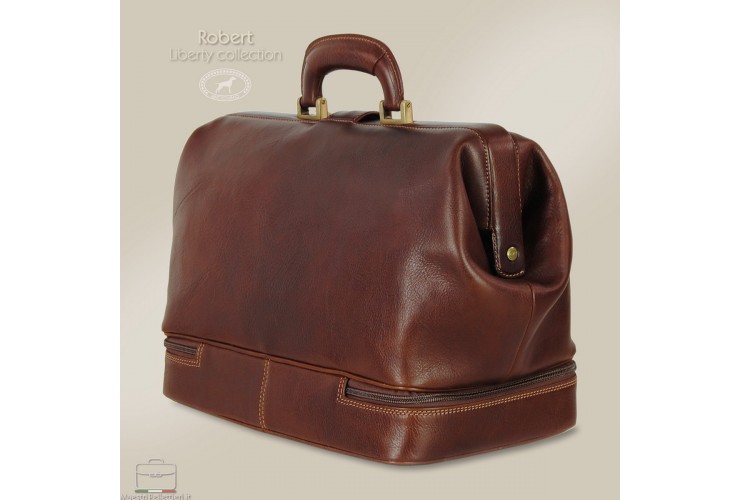 Borsa da medico in pelle Toscana Vegetale Marrone/Castagno Borsa da medico in pelle Toscana Vegetale Marrone/Castagno