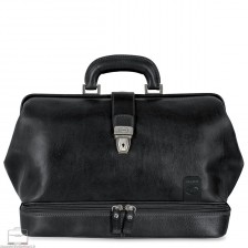 Borsa da medico in pelle Toscana Vegetale Nero