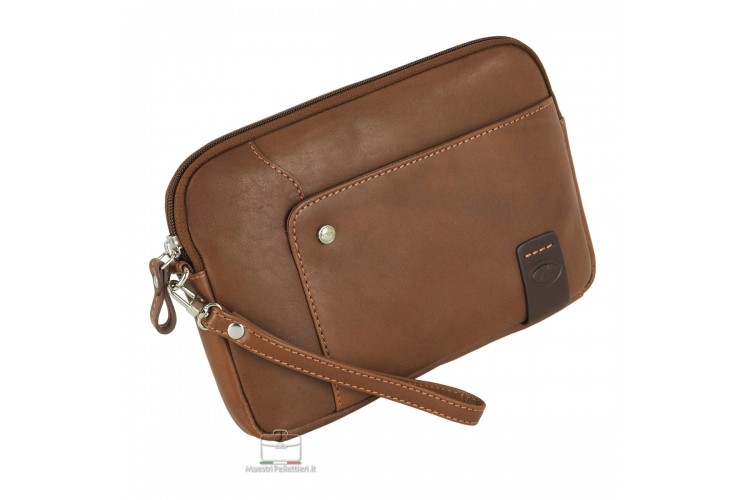 Borsello a mano medio Pochette uomo Marrone/Castagno - RICHARD Borsello a mano medio Pochette uomo Marrone/Castagno - RICHARD