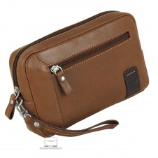 Borsello a mano 8" in pelle di vitello Castagno GEORGE