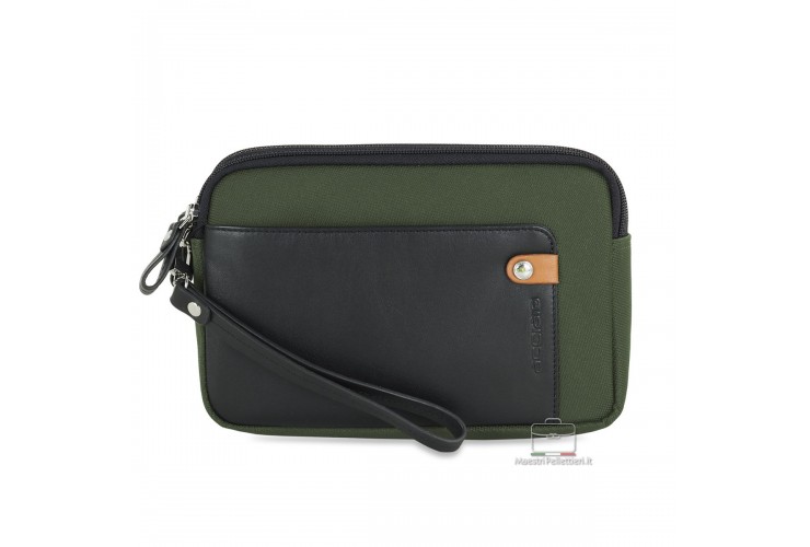 Borsello a mano pochette uomo 8" Verde Borsello a mano pochette uomo 8" Verde