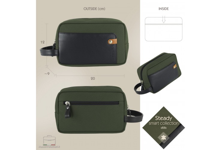 Herren Armbandtasche Pochette Handgelenktasche Grün Herren Armbandtasche "Steady" Pochette Handgelenktasche Grün