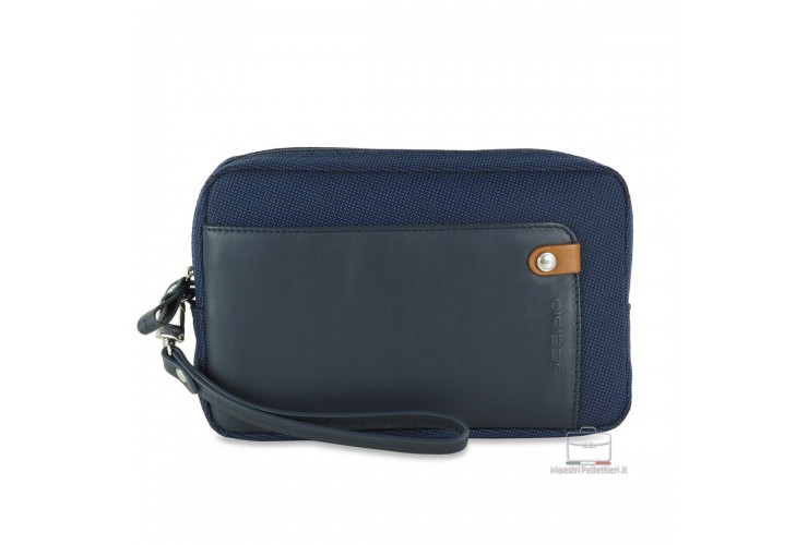 Men's wrist bag "Any" 8" pochette wristlet clutch Navy Blue Men's wrist bag "Any" 8" pochette wristlet clutch Navy Blue