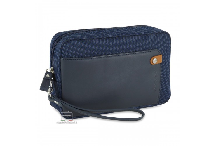Men's wrist bag "Any" 8" pochette wristlet clutch Navy Blue Men's wrist bag "Any" 8" pochette wristlet clutch Navy Blue
