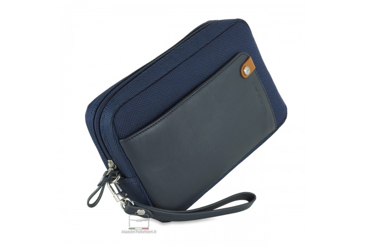 Men's wrist bag "Any" 8" pochette wristlet clutch Navy Blue Men's wrist bag "Any" 8" pochette wristlet clutch Navy Blue