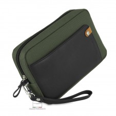 Men's wrist bag "Any" 8" pochette wristlet clutch Green Men's wrist bag "Any" 8" pochette wristlet clutch Green