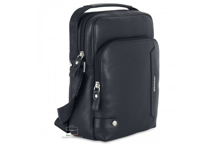 Dorian Herren-Ledertasche Blau Dorian Herren-Umhängetasche aus blauem Leder von Maestri Pellettieri mit Tragegriff und Schulterriemen