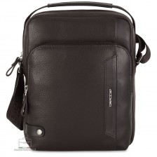 Borsello Uomo Dorian in Pelle Marrone Borsello uomo Dorian Maestri Pellettieri in pelle marrone con manico superiore e tracolla