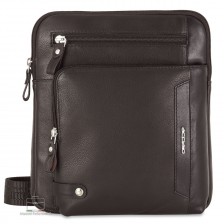 Borsello Uomo Lucian in Pelle Marrone Borsello uomo Lucian Maestri Pellettieri in pelle marrone con tasca frontale e tracolla
