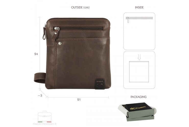 Herren Umhängetasche Notting Hill leder Braun/Moka Herren Umhängetasche Notting Hill leder Braun/Moka