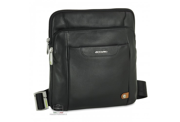 Men's shoulder bag Smash in leather Black Men's shoulder bag Smash in leather Black