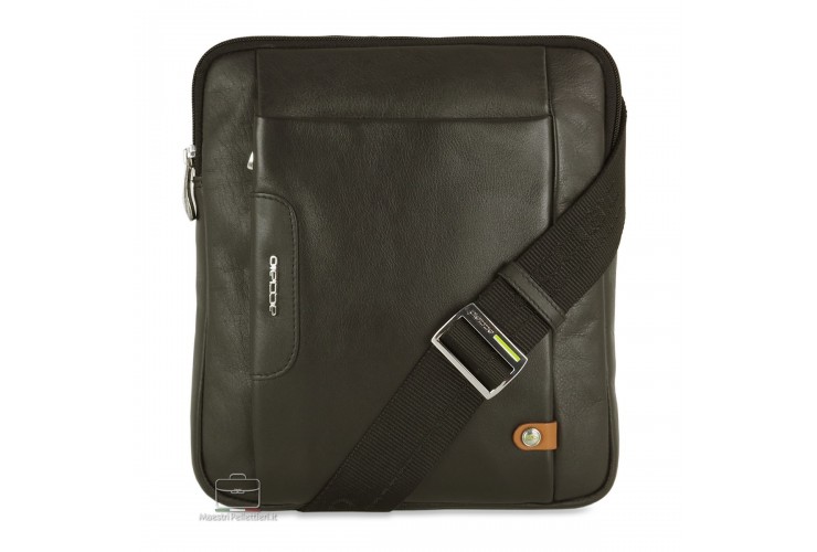 Borsello uomo porta iPad doppio vano Fusion in pelle Marrone Borsello uomo porta iPad doppio vano Fusion in pelle Marrone