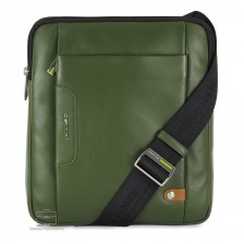 Borsello uomo porta iPad doppio vano Fusion in pelle Verde Borsello uomo porta iPad doppio vano Fusion in pelle Verde