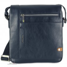 Borsello uomo a tracolla con patta Shift in pelle Blu Borsello uomo a tracolla con patta Shift in pelle Blu