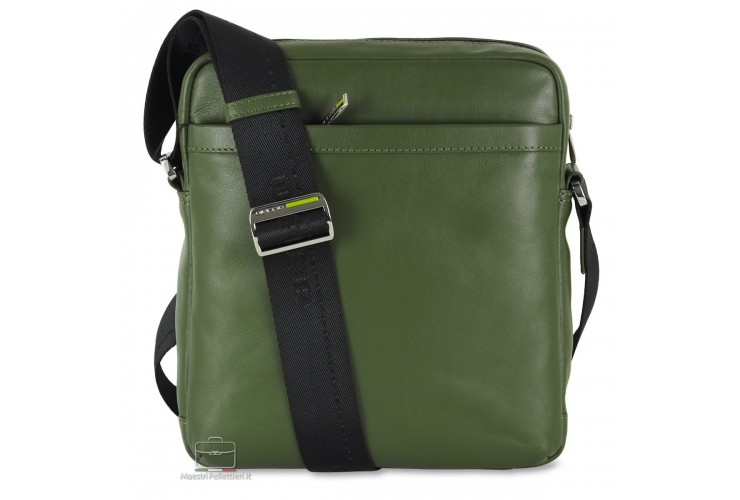 Borsello uomo largo in pelle Verde Borsello uomo largo in pelle Verde