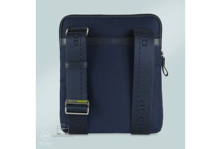 Borsello uomo a tracolla Sharp in tessuto e pelle Blu Navy Borsello uomo a tracolla Sharp in tessuto e pelle Blu Navy