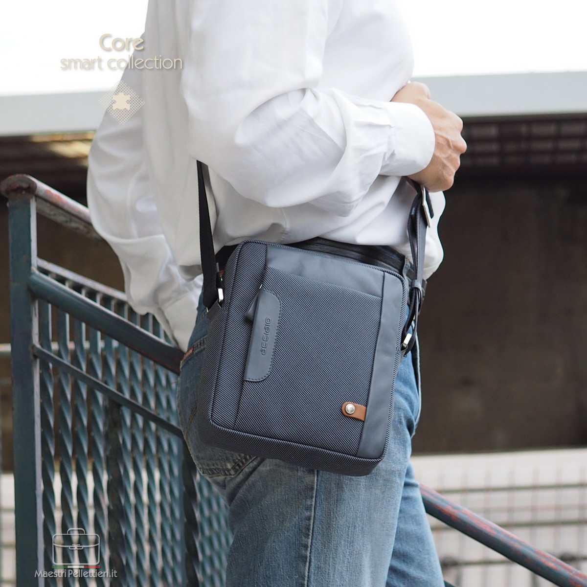 Borsello Uomo Tracolla Impermeabile SPAHER 18x12x7cm | 3 In 1 Con Moschettone, Nylon, Per Cellulare, Scuola, Viaggi - Foto 4