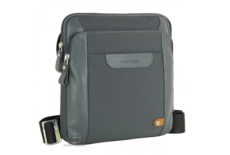 Men's shoulder bag Smash in fabric and leather Grey Men's shoulder bag Smash in fabric and leather Grey