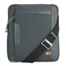 Borsello porta iPad 2 zip Fusion in tessuto e pelle Grigio Borsello porta iPad 2 zip Fusion in tessuto e pelle Grigio