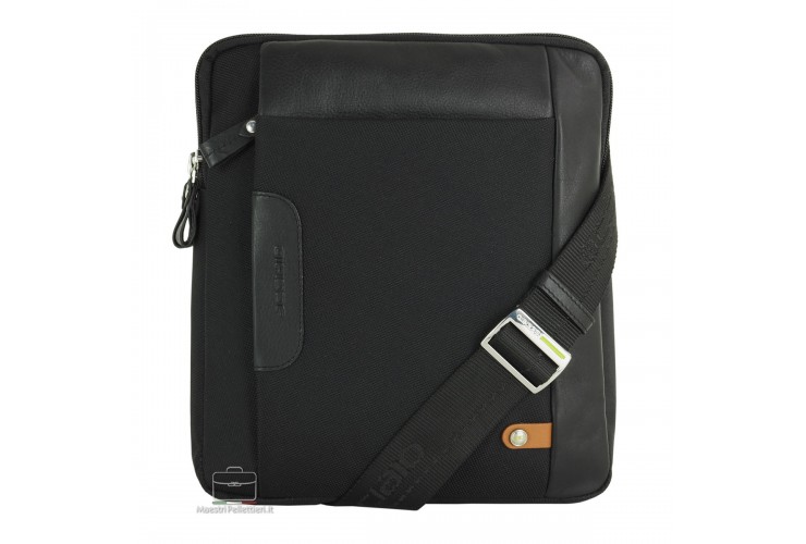 Borsello porta iPad 2 zip Fusion in tessuto e pelle Nero Borsello porta iPad 2 zip Fusion in tessuto e pelle Nero