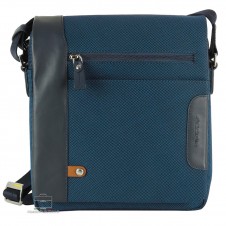 Borsello uomo con patta Shift in tessuto e pelle Blu Cobalto Borsello uomo con patta Shift in tessuto e pelle Blu Cobalto