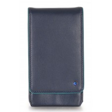 Mini shoulder-bag in soft leather blue