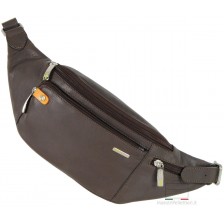 Bum bag in leather, with pocket for Smartphone/iPhone 6.5'' Brown
