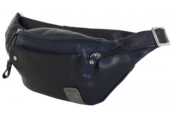 Gürteltasche aus weichem leder, Smartphone-fäche 6.5'' Blau