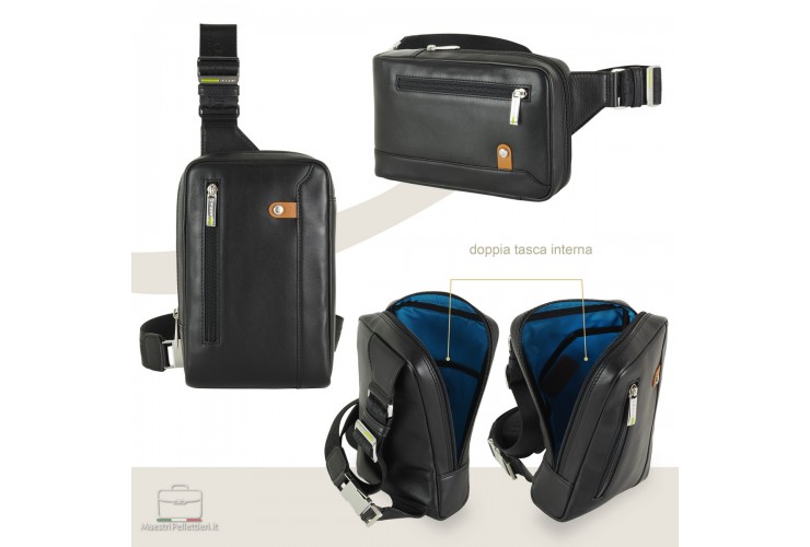 Monospalla Marsupio in pelle Nero Monospalla Marsupio in pelle Nero