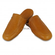 Comfort Slippers in italian vegetable leather - Honey/Tan